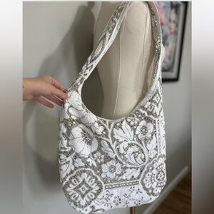 Cotton Lace Market Tote Reusable Shopping Bag Farm Market Craft Show Coquette